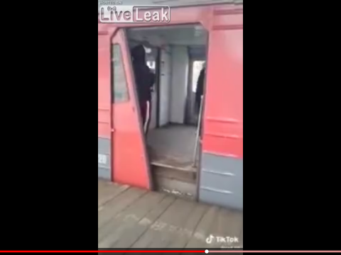 変な閉まり方をする電車の扉