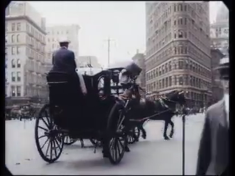 復元された1911年のニューヨークの様子