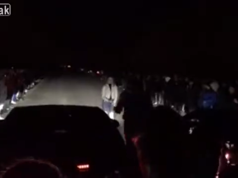 ロシアのストリートレースの様子