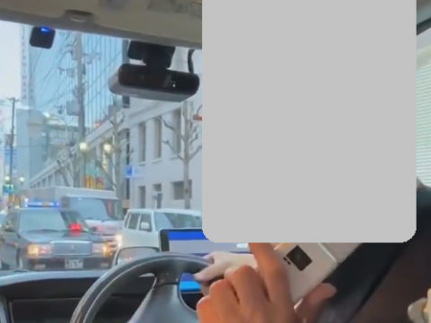 タクシー車内の様子