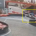 【海外・動画】レーシングカートの事故で大けが寸前、カートが吹っ飛び一回転。